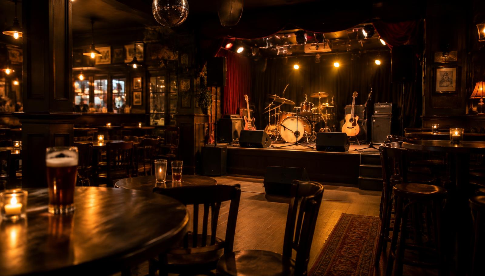 Fictional Crown and Anchor live music venue in Essex