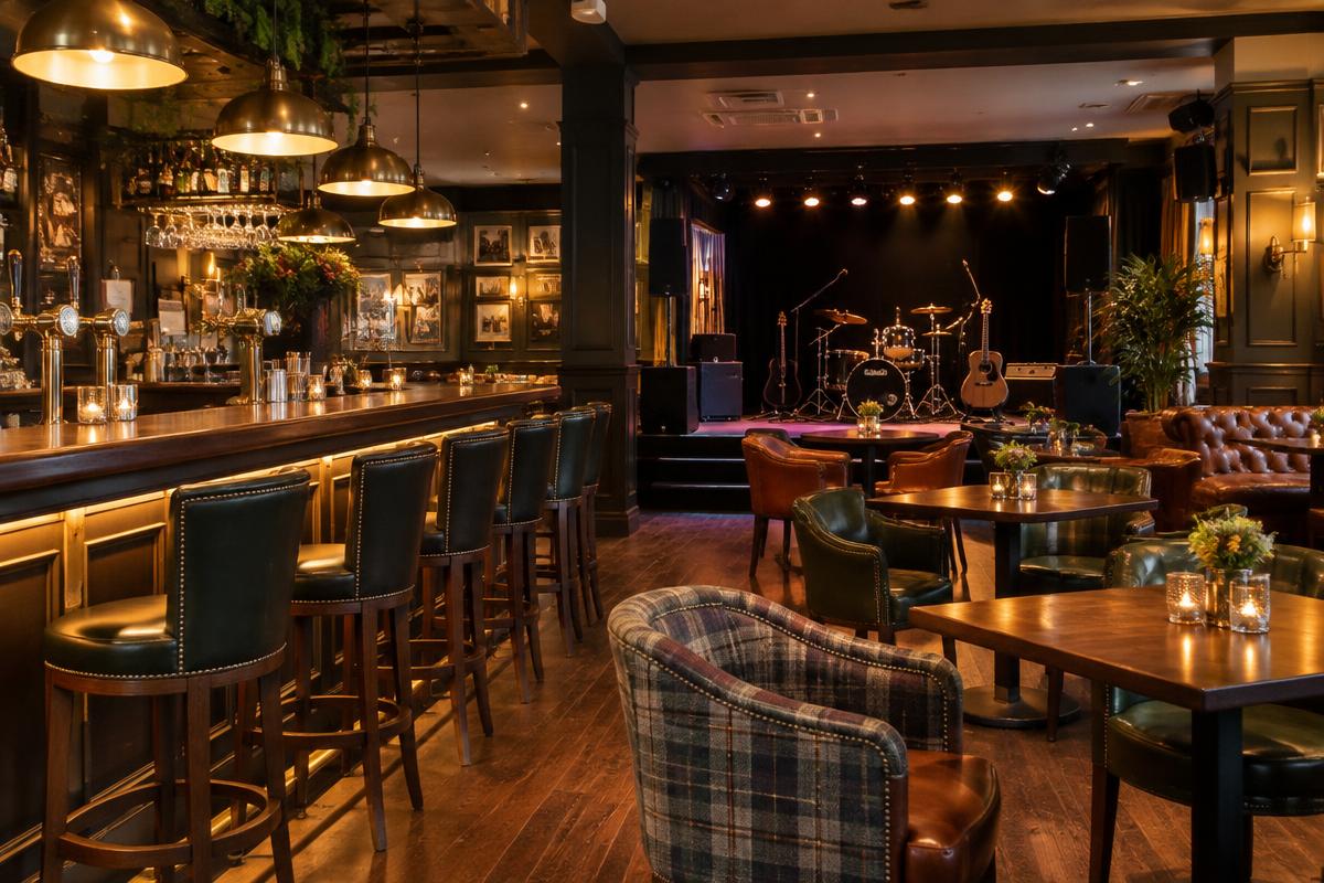 Demo Crown and Anchor bar and indoor stage